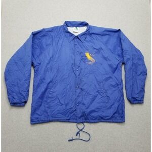 Augusta Sportswear Jacket Mens 2XL Blue‎ Windbreaker Snap Pockets Outdoor XXL